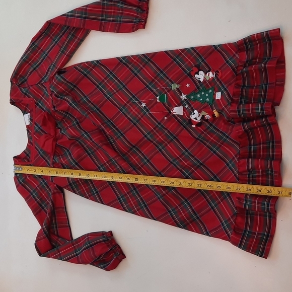 Disney Store Minnie Mouse Christmas holiday nightgown pajamas size 9 10 - Picture 8 of 9